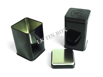 China Airtighted Empty Square Tin Box For Black Tea , Square Tin Containers supplier